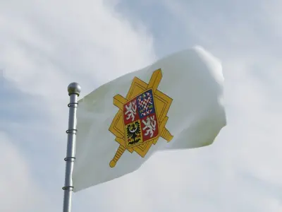 Animated Czech Republic Flags 3D model