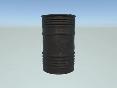 oil dram Low-poly 3D model