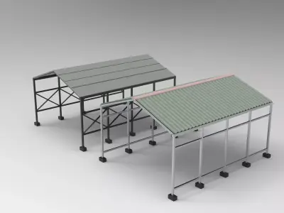 Industrial roof 3D model 3D model