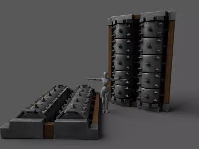 GrinderTrap Low-poly 3D model