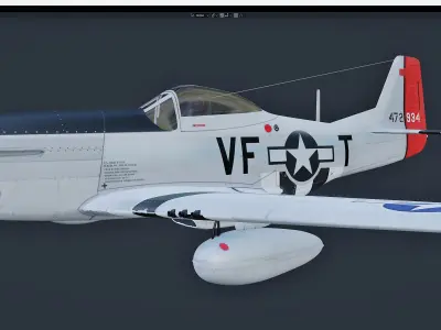 P51 Mustang US fighter pane Free 3D model
