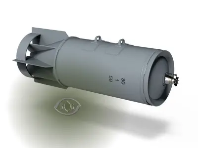 Soviet Russian Cluster aviation bomb RBK 500 255 PTAB 2 5  3D model