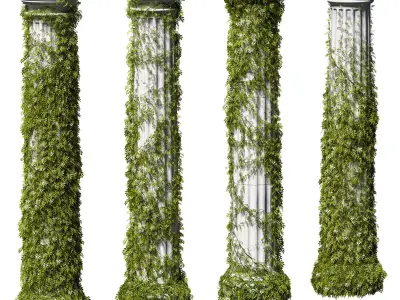 Leaves on the Doric column 3D model