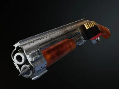 Classic Mossberg 590 Shockwave Low-poly 3D model