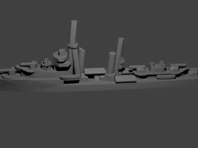US Mahan Class Destroyer Warship 3D print model