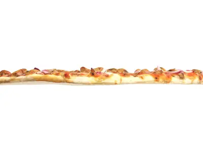 Pizza with tuna Low-poly 3D model