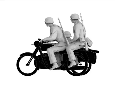  german motorcycle team 3D print model