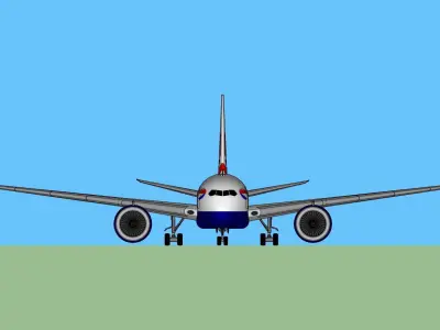 Boeing 787 Dreamliner - British Airways Low-poly 3D model