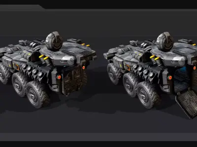 SF APC 6X6 - MX6 Low-poly 3D model