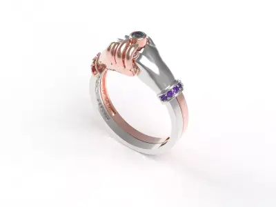 Couple Hand Ring 3D print model