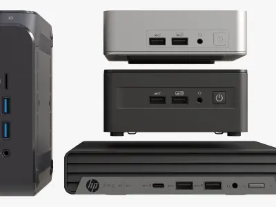 4 Mini PC Collection 3D model