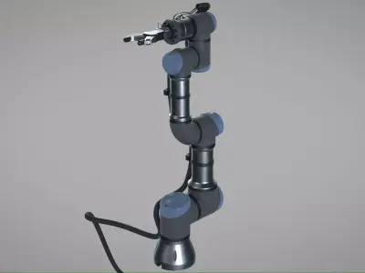 UR Industrial Robot Rigged Low-poly 3D model
