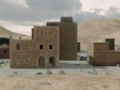Desert Village Model 3D model purchase