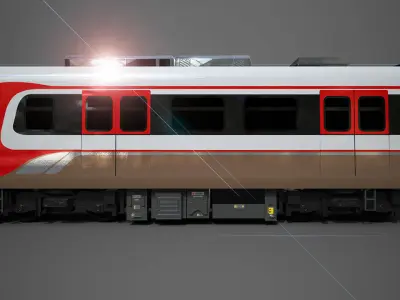 LRT Jakarta Velodrome Jakpro 3D Model AR VR Ready Low-poly 3D model