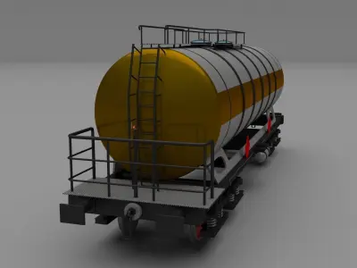 Train tanker collection 3D model