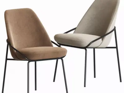 Jackie Dining Chair Berto sofas 3D model
