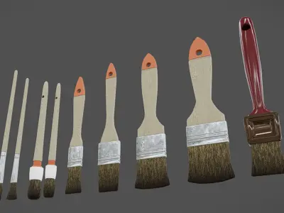 Painting Tools 03 Low-poly 3D model