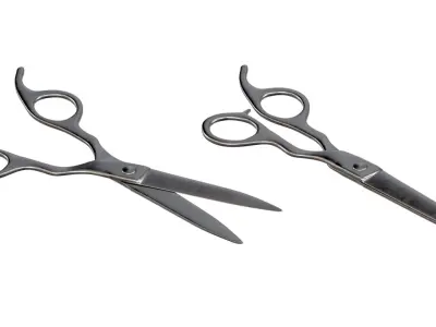  Kasho Metal Scissors for a hairstyle 3D model