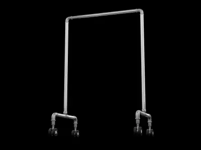 Mobile clothes hanger Low-poly 3D model