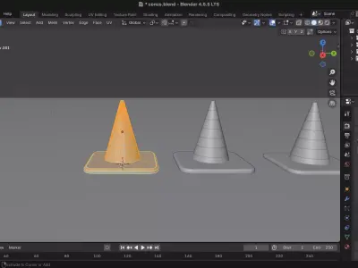 Low Poly Traffic Cone Pack  Game Ready PBR Asset FBX OBJ BLEND Low-poly 3D model