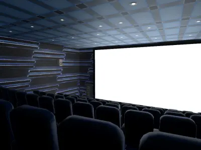 Modern Cinema Hall 04 Low-poly 3D model