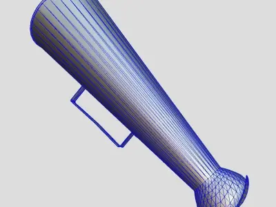 Megaphone gold vase Low-poly 3D model