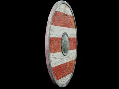 Viking Shield Low-poly 3D model 31