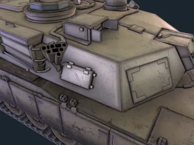 M1A2 Abrams Low-poly 3D model