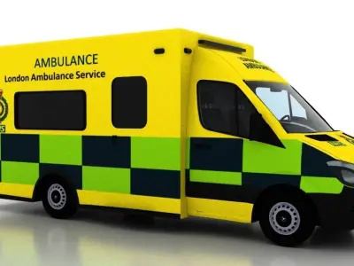 Mercedes Benz Sprinter 2015 Truck England Ambulance EU 3D model