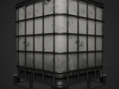 Liquid Container - Water Tank - Bulk Storage Low-poly 3D model