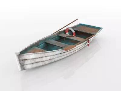 old boat Low-poly 3D model get