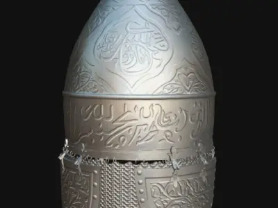 Islamic Helmet Fatih Sultan Mehmet Migfer Low-poly 3D model