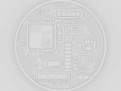 BITCOIN HIGH DETAILED MODEL 3D model 3D print model