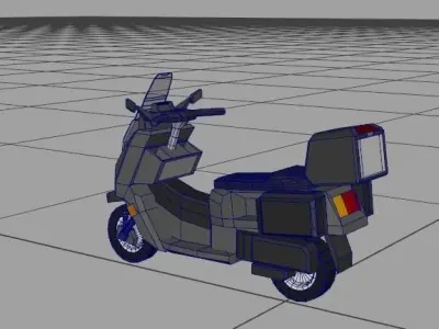 Scooter Lo Poly Low-poly 3D model