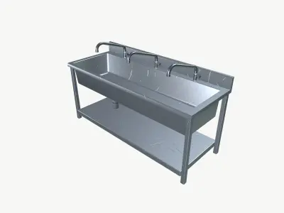 Industrial Washing Sink 3D model