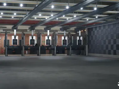 Shooting Range - Unreal 5 - Lumen Low-poly 3D model