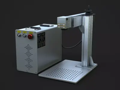 Fiber Laser Marking Machine Low-poly 3D model