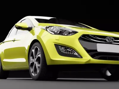 Hyundai i30 Metallic Yellow 3D model