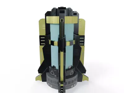 Sci-Fi Shield Generator Low-poly 3D model