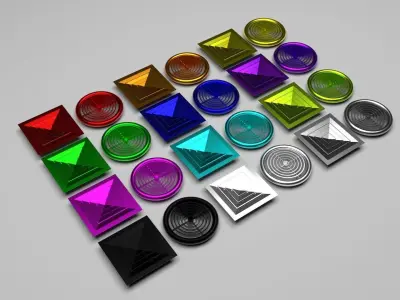 Metal Ventilation Systems Set 3D model