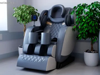 Luxury Electric Massage Seat Gray 3D model