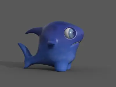 Baby shark Low-poly 3D model purchase