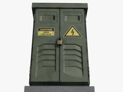 Electrical Fuse Box  Low-poly 3D model