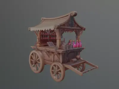 wizard cart 3D model