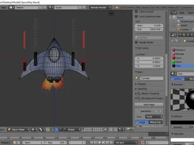 Space Ship Free low-poly 3D model buy