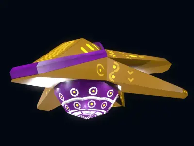 Spaceship Low-poly 3D model purchase
