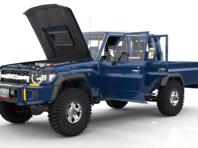 Toyota Land Cruiser GR 2012 Low-poly 3D model