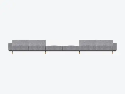 Seat - Sofa - Simplicity - Linear Low-poly 3D model