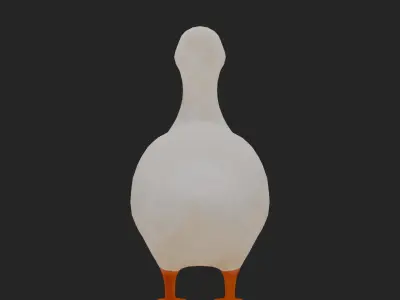 White Duck Free low-poly 3D model