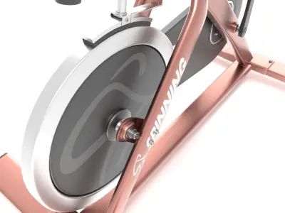Stationary Spinning Bike 3D Model Low-poly 3D model